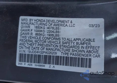 2023 Acura Integra A-Spec from USA, damaged, VIN 19UDE4H32PA026209